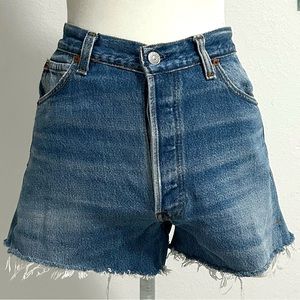 re/done levi’s vintage hi rise high waisted jean denim shorts